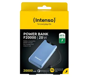 INTENSO Powerbank F20000 modrá / Powerbanka / 20000 mAh / PD 3.0 / QC 3.0 / USB-C / USB-A