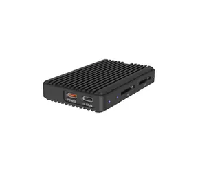 ICY BOX IB-CR602M-C31 čierna / Externý box pre M.2 SSD / čítačka kariet / USB-C / hliníkový