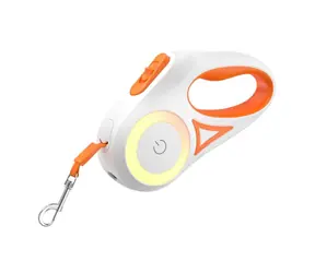 Rojeco Automatické vodítko 3 m oranžová / LED svietidlo + RGB podsvietenie / do 15 kg