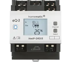 Homematic IP HmIP-DRDI3 / Stmievací akčný člen / 3kanálový / Montáž na DIN lištu / Bezdrôtové ovládanie