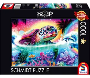 Schmidt Puzzle Sheena Pike: Neon Turtle / 1000 dielikov / od 12 rokov