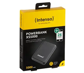INTENSO XS5000 čierna / Powerbanka / 5000 mAh / USB-C + USB-A