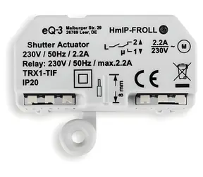 Homematic IP Akčný člen pre rolety - zapustená montáž / Akčný člen / rádiový / IP20 / dosah 180 m
