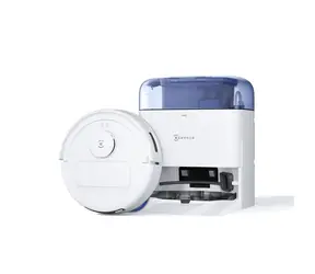 Ecovacs Deebot Mini biela, modrá / Robotický vysávač / vysávanie & mopovanie / LiDAR / 9000 Pa / stanica Mini OMNI