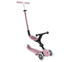 GLOBBER Kolobežka Go- UP Active Lights Eco malinová / 3v1 / LED kolesá / od 15 mesiacov / nosnosť 50 kg