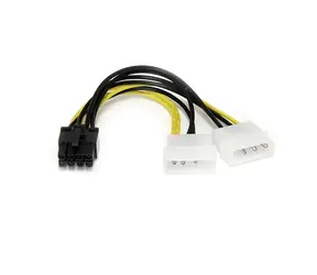 StarTech Redukcia LP4 (Molex) - PCIe 8pin / Redukcia / 15 cm / čierna