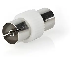 Nedis koaxiálny adaptér IEC-IEC biela / Adaptér / poniklovaný / 75 Ohm