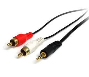 StarTech Audio kábel Jack 3,5 mm - 2x Cinch čierna