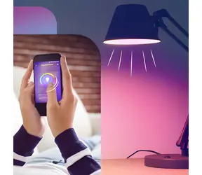Alecto SMART-BULB10 / Chytrá LED žiarovka / E27 / RGB + W / Wi-Fi / stmievateľná