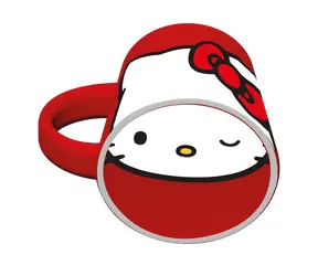 PYRAMID Hrnček Hello Kitty / Keramický / červený s mašľou