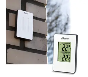 Alecto WS-1050 biela / Meteostanica / bezdrôtové vonkajšie čidlo / vnútorná a vonkajšia teplota