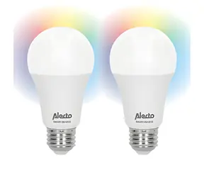 Alecto SMART-BULB10 2ks / Múdra LED žiarovka / E27 / Wi-Fi / RGB / 2700K / stmievateľná