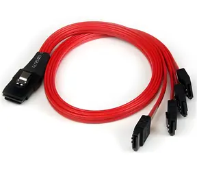 StarTech SFF-8087 - 4X SATA reverzný kábel / Kábel / 0,5 m / čierna
