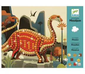 DJECO Mozaikové obrázky Dinosaury / Tvorivá mozaika / 2 obrázky / od 4 rokov