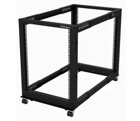 StarTech Otvorený rám rack 15U / Otvorený rám / 4-stĺpikový / nosnosť 544 kg / 600×1100 mm / čierna