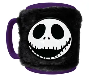 PYRAMID Hrnček Nightmare Before Christmas / s plyšovým návlekom / 440 ml / do umývačky aj mikrovlnky bez návleku