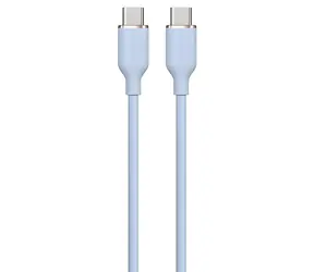 Devia Jelly Series silikónový kábel modrá / Kábel USB-C - USB-C / 1,2 m