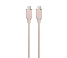 Devia Jelly Series silikónový kábel ružová / Kábel USB-C - USB-C / 1,2 m