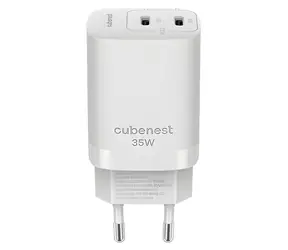 Cubenest GaN adaptér 35W biela / Sieťový adaptér / USB-C / PD
