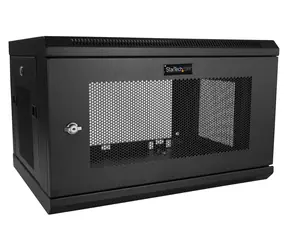 StarTech Nástenný rozvádzač 6U čierny / Nástenný rozvádzač / 19" / Šírka 600 mm / Hĺbka 450 mm / nosnosť 90 kg