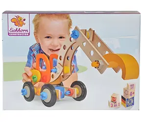 EICHHORN Drevená stavebnica Bager Constructor / 90 dielikov / drevo / od 4 rokov