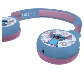 Lexibook Stitch / Detské bluetooth slúchadlá / Bluetooth 5.0 / limit hlasitosti 85 dB / skladacie