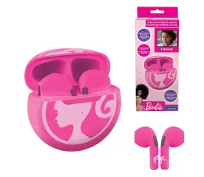 Lexibook Barbie slúchadlá do uší ružová / Slúchadlá / Bluetooth / s mikrofónom / nabíjacie puzdro / dotykové ovládanie