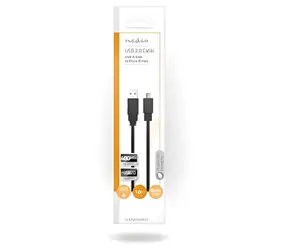 Nedis USB kábel USB-A - Micro-B čierna