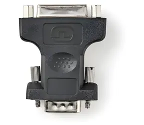 Nedis DVI-I 24+5 (F) - VGA (M) čierna / Adaptér / poniklovaný