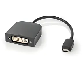 Nedis USB-C adaptér na DVI-D čierny / Adaptér / USB 3.2 Gen 1 / DVI-D 24 +1 / 1080p / 0,2 m