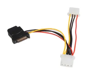 StarTech napájací adaptér SATA - Molex čierna / Napájací adaptér / SATA 15-pin - Molex 4-pin / 15 cm