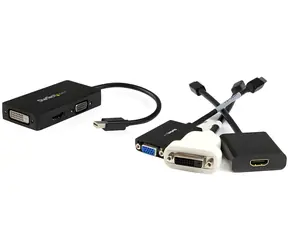 StarTech Adaptér Mini DisplayPort na VGA/DVI/HDMI čierna / Videoadaptér / 1920 x 1200 px / 0,15 m