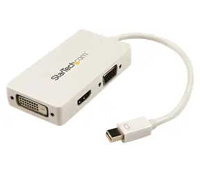 StarTech Adaptér Mini DisplayPort na VGA/DVI/HDMI biela / Videoadaptér / 1920 x 1200 px / 0,15 m