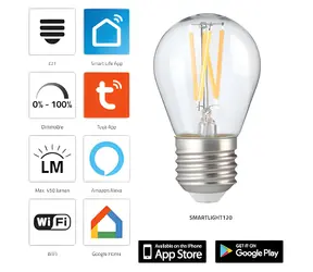 Alecto SMARTLIGHT120 / Múdra LED žiarovka / E27 / Wi-Fi / 1800-3000K / 5W / stmievateľná