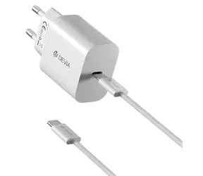 Devia SMART Series PD 30W biela / Sieťová nabíjačka / USB-C / kábel USB-C / 30W PD