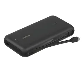 Belkin BOOST CHARGE 20000mAh + kábel čierna / Powerbanka / integrovaný USB-C kábel / 30W PD