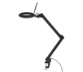 Goobay Stolná lampa s lupou čierna / Lampička / LED 10 W / stmievateľná / lupa 127 mm / 3 dioptrie