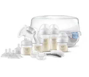 Philips AVENT SCD430/50 / Sada na dojčenie / Natural Response / manuálna odsávačka / sterilizátor do mikrovlnnej rúry
