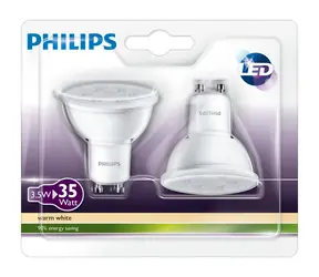 Philips LED žiarovka GU10 3.5W teplá biela / Bodová žiarovka / 36 ° / 2700 K / 2 ks