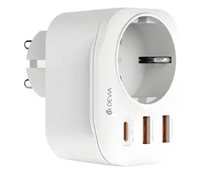 Devia SMART Series biela / Sieťová nabíjačka / USB-A + USB-C / PD 20W