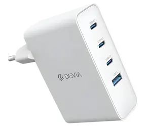 Devia Extreme Speed GaN biela / Nabíjačka / PD / 3x USB-C / 1x USB-A / 100W