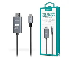 Devia Storm series čierna / Kábel / USB-C - HDMI / 2 m