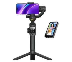 AOCHUAN S3 čierna / Stabilizátor / dotykový displej / AI sledovanie 360° / LED svetlo 150 lm