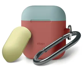 Elago Duo Hang Case Italian Rose / Silikónové púzdro / AirPods / karabínka