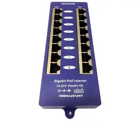 Digitus POE-PAN8-GB / PoE patch panel / tienený / Gigabit / 8 portov