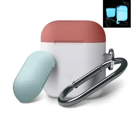 Elago AirPods Silicone Duo Hang Case NightGlow/Italian Rose/Coral Blue / Puzdro na AirPods