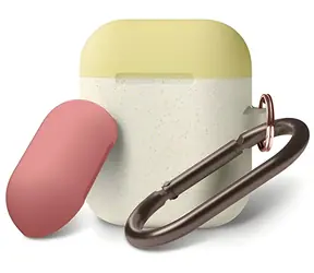 Elago Duo Hang Case Nightglow Gold Pearl / Silikónové puzdro / AirPods / karabínka