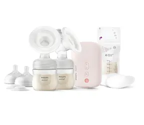 Philips AVENT SCF397/31 ružová / Elektrická odsávačka materského mlieka / Duo / 2x 125 ml fľaša