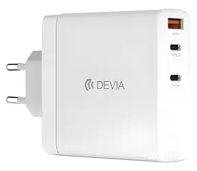 Devia Extreme Speed biela / Nabíjačka / GaN / 140W / 2x USB-C / 1x USB-A
