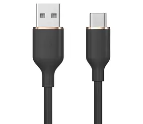 Devia Jelly Series dátový kábel USB-A - USB-C čierna / Dátový kábel / silikónový / 1,2 m
